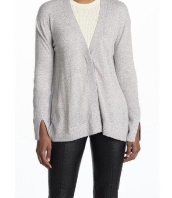 3.1 Phillip Lim 98% Cashmere Lofty Vented Light Grey cardigan NWT $495 XS Cozy