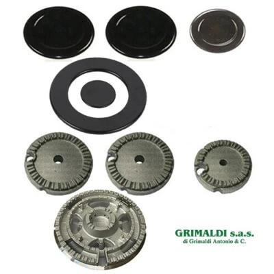 KIT BRUCIATORI E PIATTELLI PER PIANO COTTURA CUCINA 4 FUOCHI REX ELECTROLUX