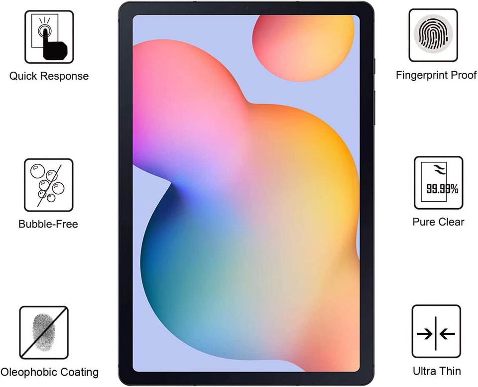 2 Pack Tempered Glass Screen Protector For Samsung Galaxy Tab S6 Lite 10.4" P610 - Image 3 of 4