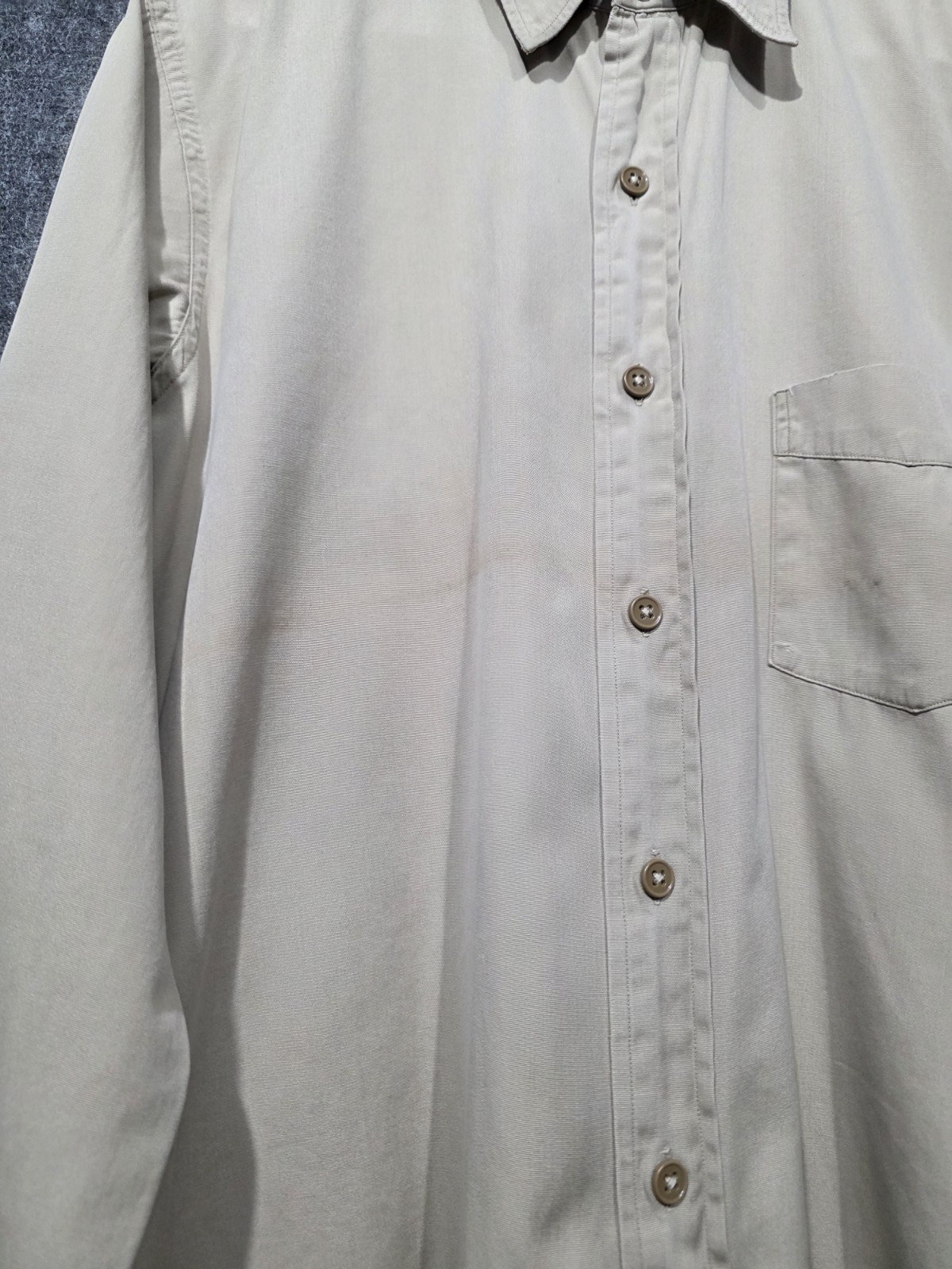 Vintage 40s 50s Poplin Mens Military Style Sanfor… - image 4