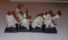 Warhammer Fantasy Drunken Dwarfs x 4 OOP Metal Dwarfen Mountain Holds GW Dwarves