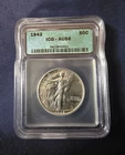 1942 Walking Liberty AU58