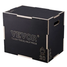 VEVOR 24/20/16 Inch 3 in 1 Plyometric Jump Box Fitness Exercise Plyo Box Wooden