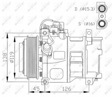 Kompressor Klimaanlage passend für Mercedes-Benz C-Klasse W202 S202
