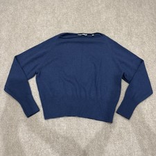 Vince Women's Size Small Blue Cashmere Boatneck Pullover Sweater