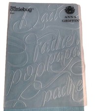Cricut Cuttlebug Embossing Folder Father Anna Griffin 5"x7" Dad Papa Padre Desig