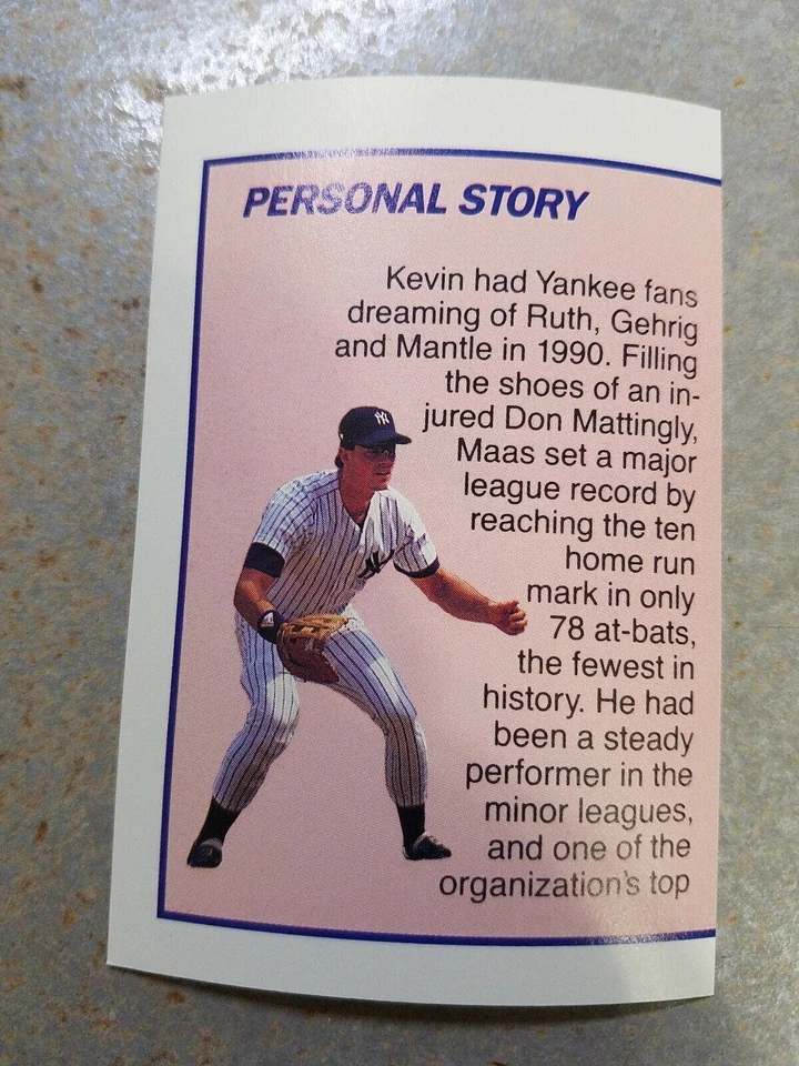 Kevin Maas YANKEES Line Drive Collect a Books PROOF 1991 SCARCE Cover WOW (c) - Image 2 of 2