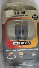 Belkin HDMI to HDMI Audio/Video Cable 12 ft 3.7 M HDMI 1.3. 24k Gold Plated .