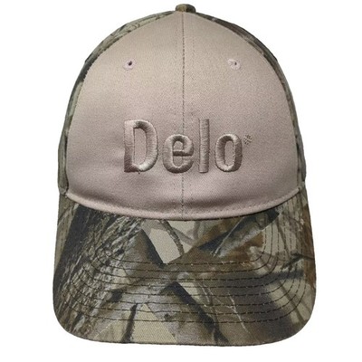 Chevron Delo Realtree Camo Baseball Cap Hat Beige Green OS Slideback Adjustable