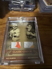 2008 donruss classics joe montana dan marino dual patch jersey card 1/10