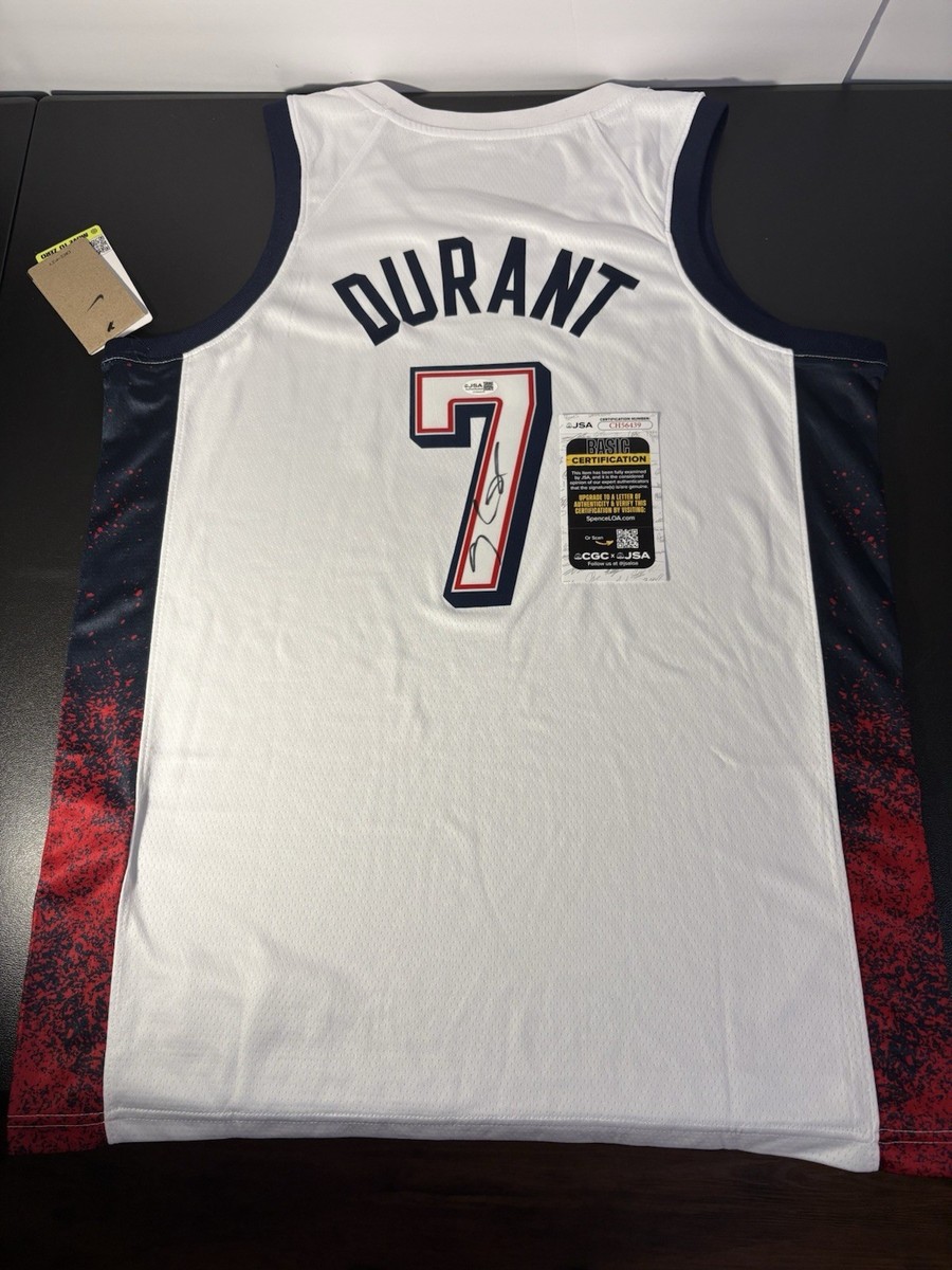 Kevin Durant Signed 2024 Team USA Olympics Jersey Autograph Rare