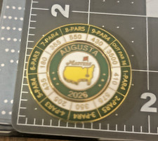 2026 Augusta National Masters Scorecard Golf Ball Marker