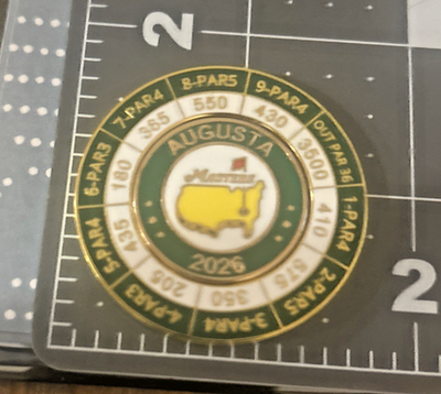 2026 Augusta National Masters Scorecard Golf Ball Marker | eBay