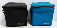 VINTAGE CASE LOGIC 6" NYLON PADDED CAMERA ACCESSORY OR CD HOLDERS W BELT LOOPS