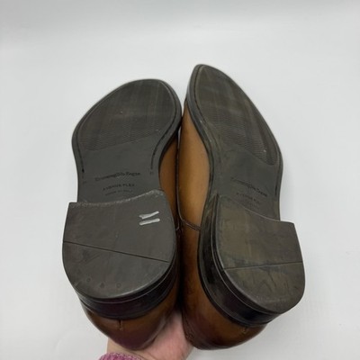 Ermenegildo Zegna Avenue Flex Brown Cap Toe Oxford Shoes 9 