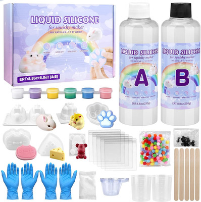Flüssigsilikon Für Taba Squishy Bastelset, 500G 1: 1 Verhältnis Gemischt Superwe