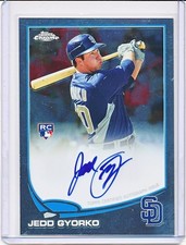JEDD GYORKO 2013 TOPPS CHROME ROOKIE ON CARD AUTOGRAPH AUTO RC (PADRES). rookie card picture