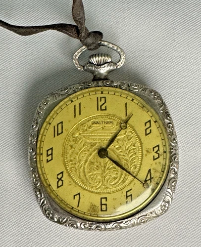 Antique 1922 Waltham 17J Pocket Watch 12S Model 1894 Grade 225 for Parts/Repair