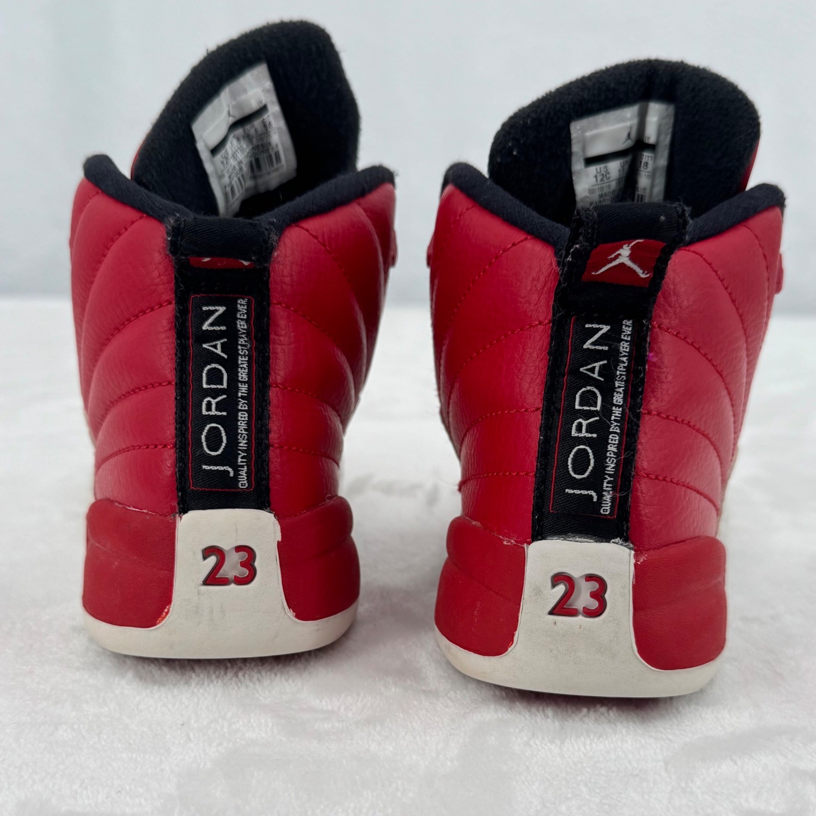 Air Jordan 12 Retro 'Gym Red' Youth Toddler Sneakers Size 12C Nike Jumpman thumbnail 3