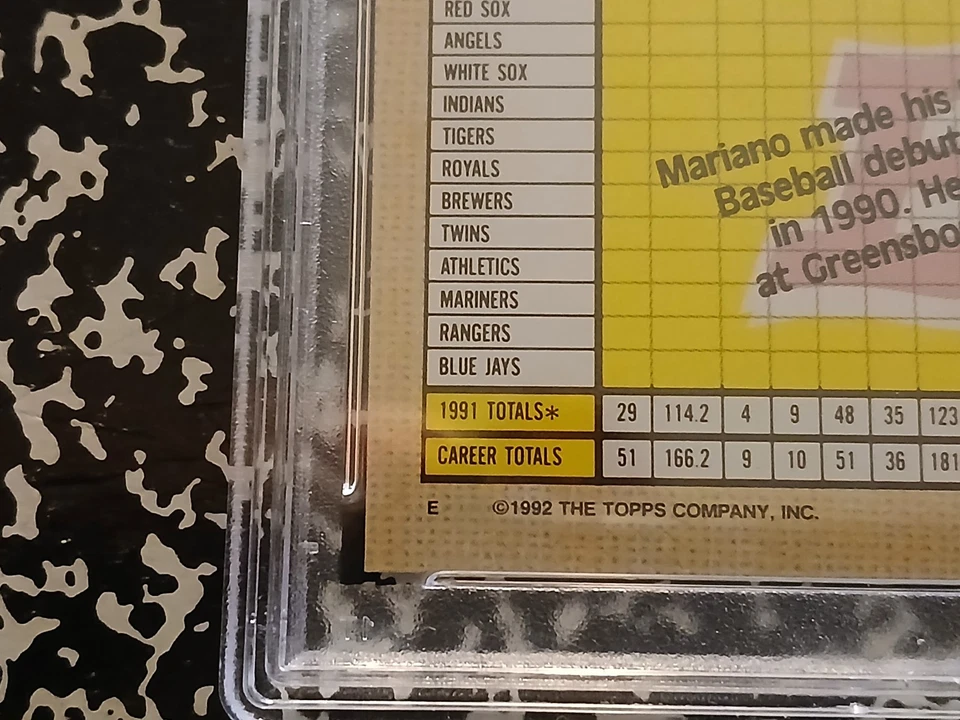 💲VARIANTE RARA💲LEER💲1992 Bowman Rookies💲Mariano Rivera RC💲PSA 9 #302 Yankees Foto 3 de 4