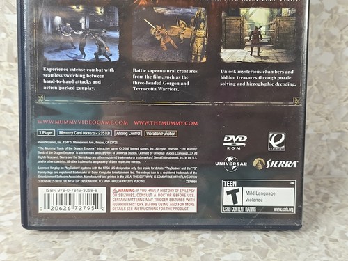 Mummy Tomb Of The Dragon Emperor PS2 (2008, Sony Playstation 2) ¡Completo en caja original! - Imagen 4 de 10
