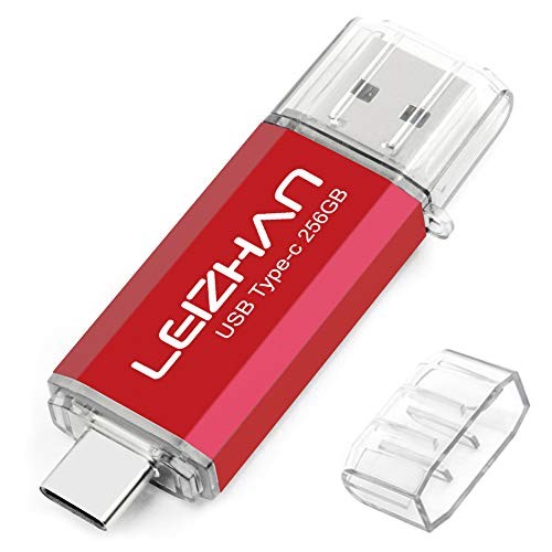 256GB Red USB 3.0 Flash Drive High-Speed Thumb Drive Memory Stick