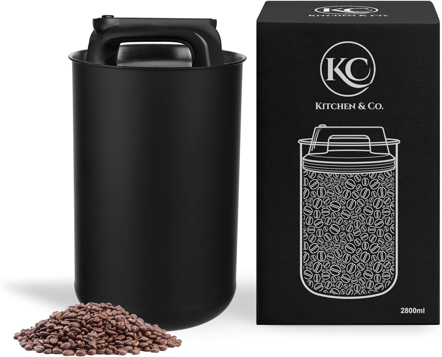 Boîte en acier inoxydable hermétique 1 kg pour le café en grains de votre cuisine