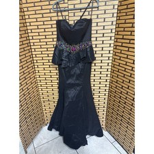 Mac Duggal Black Strapless Formal Dress SIze 14W