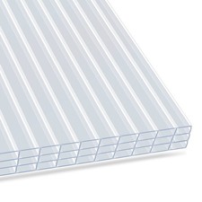 Floordirekt Doppelstegplatte aus Polycarbonat 60,5 x 121 cm, 4/6/10/16 mm Dach