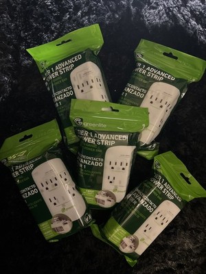 Greenlite 5 PACK Advanced Power Strip Wall Mount Surge Protector