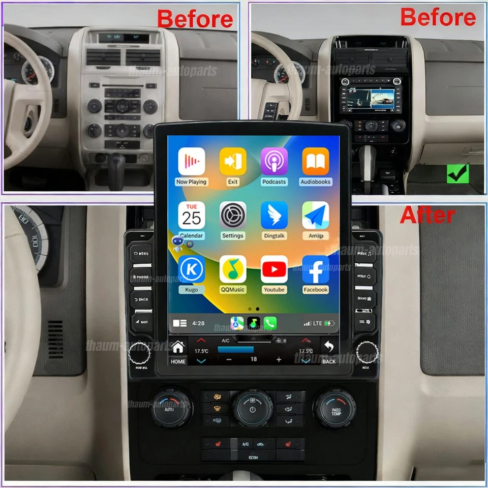 13 Para Mercury Mariner 2008-2011 Video 9.7"" Radio Coche GPS Navegación Android Carplay Foto 4 de 4