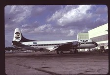 Orig 35mm airline slide TAN Airlines Electra HR-TNL