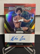 2024 Panini Prizm WWE Wes Lee Auto Red Prizm /99 SP Superstar Autographs