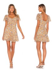 ASTR the label Women's Short Flutter Sleeve So Smitten Drop Waist Mini Dress