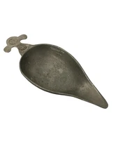 Antique Pewter Pap Boat Invalid Feeder His Mus Embossed Crest