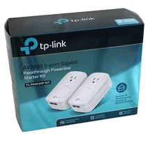 TP-Link AV2000 2-port Gigabit passthrough poweline starter kit (TL-PA9020P Kit)