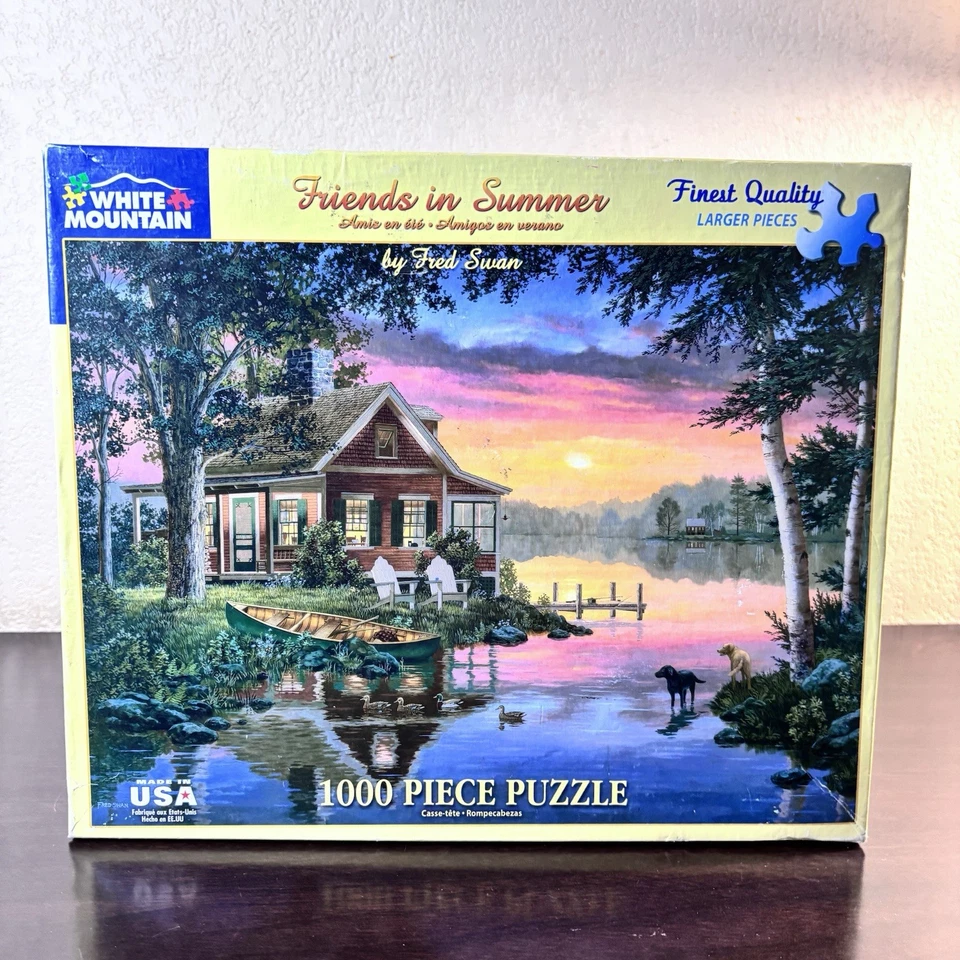 Puzzles Montaña Blanca AMIGOS EN VERANO Fred Swan 1000 Piezas Completo Foto 2 de 4