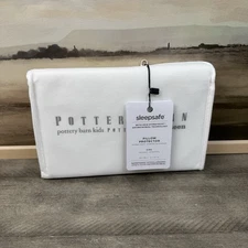Pottery Barn SleepSafe Pillow Protector King White Antimicrobial Technology NWT
