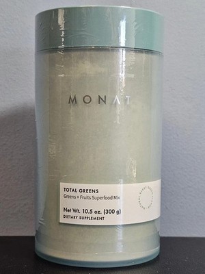 Monat Total Greens Superfood Mix Natural Berry Flavor 10.5 oz Exp 7/2026 - NEW!