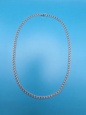 925 Sterlingsilber Handarbeit Chino Gliederkette Halskette 18 Zoll