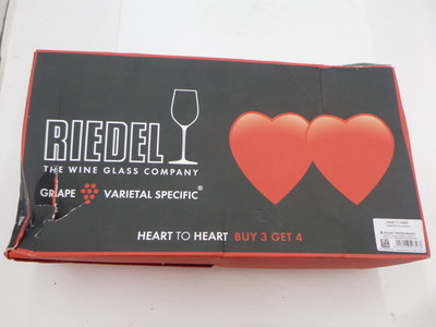 4 Pack Riedel Crystal Wine Glass Grape Varietal Specific Cabernet Sauvignon