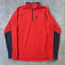 Peak Performance Katyn Z 1/4 Zip Fleece Pullover Gorp Hiking Ski Orange Size XL