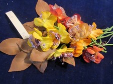 Vtg Millinery Flower Lot Collection Autumn Gold Rust Shades 2" H5773