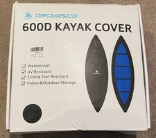 Obcursco 600D Waterproof Kayak Canoe Cover Sm. Fit 9.3-10.5Ft Kayak Paddle Board
