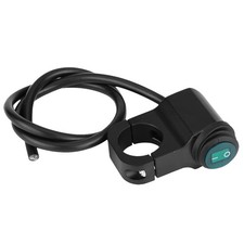 Universal 22mm Handlebar Motorcycle Headlight ON/OFF Switch Green Indicator UOTY