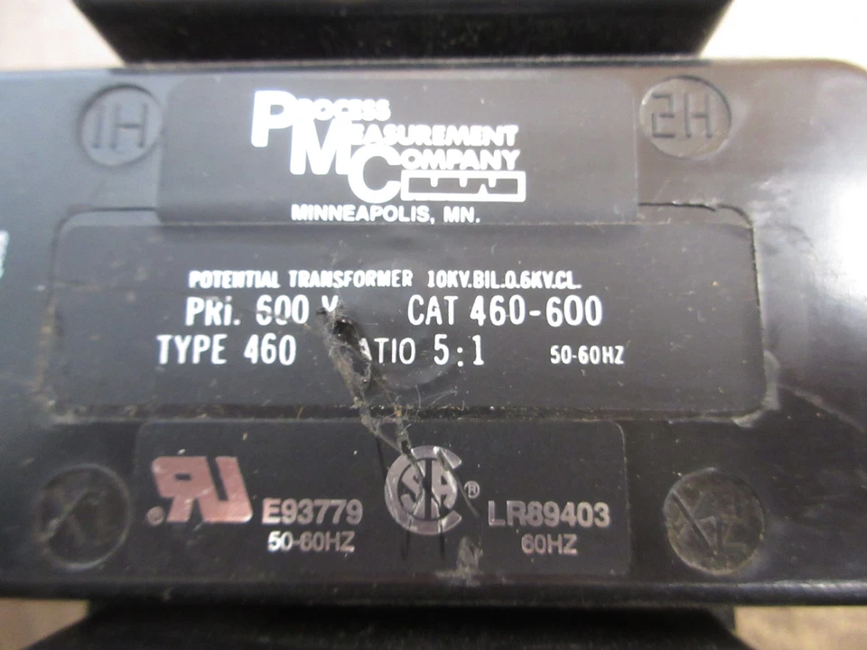 PMC Potential Transformer 460-600 Pri: 600V Ratio 5:1 50-60Hz Used - Image 3 of 4