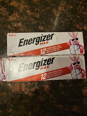 2( Two) Packs-48 Batteries Total Energizer Max 12 Shelf Life Alkaline