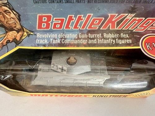 Matchbox Battle Kings 1974 Lesley K-104 King Tiger Tank Metallic Silver - Picture 7 of 7