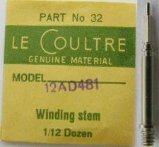 LeCoultre 476, 481, 12A, 12AD winding Stem # 401 Watch Part 