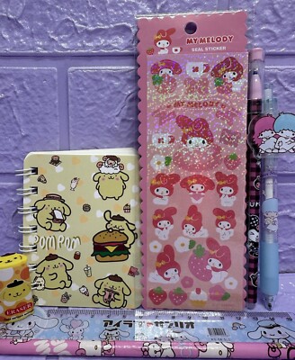SANRIO Figuren A7 Notizbuch Gelstift süß kleines Schreibwaren Set Geschenkpaket